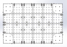 Lade das Bild in den Galerie-Viewer, Bausatz Schweisstisch-/Lochtisch Lochplatte 1200x800x150mm System 6x16mm