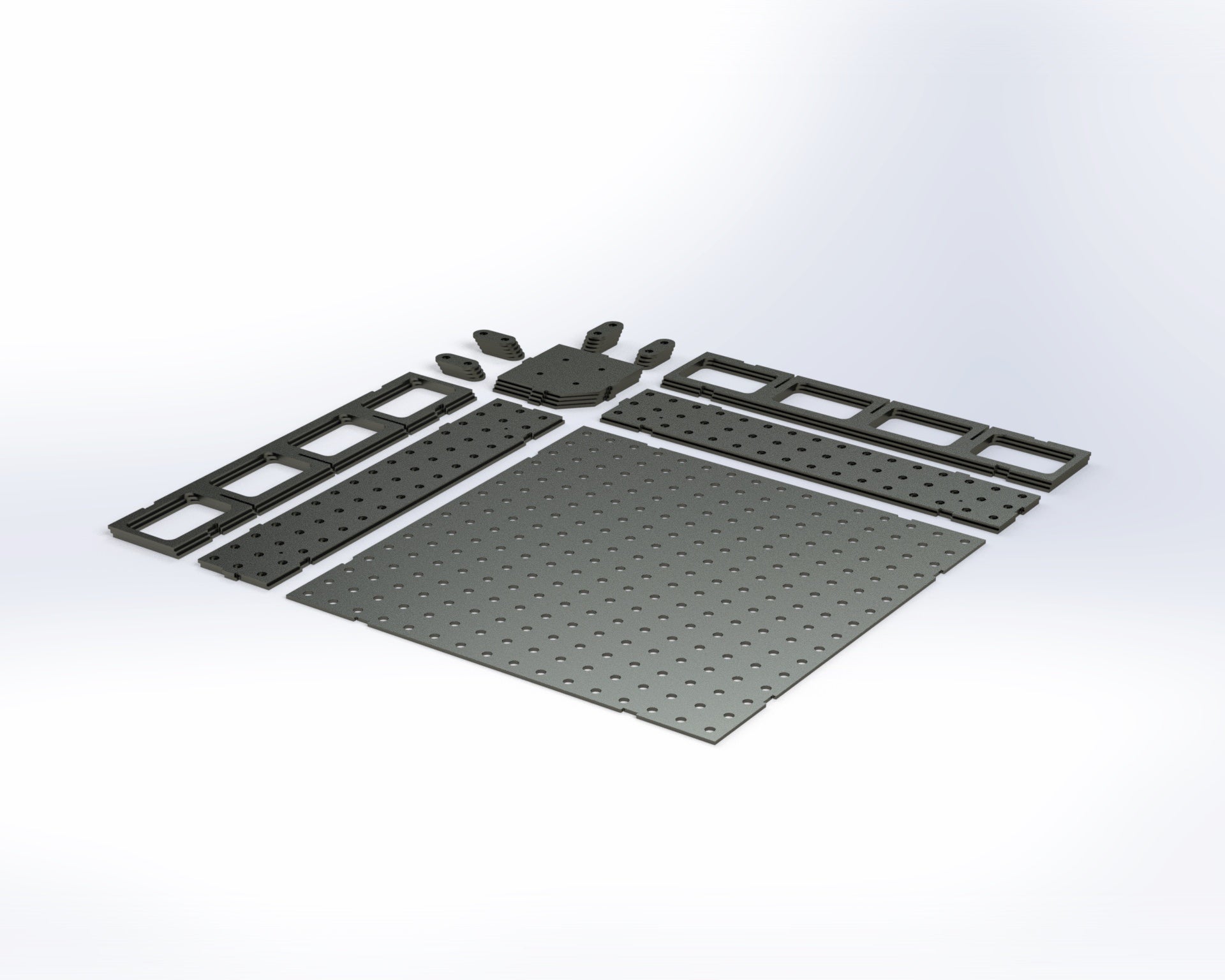 Bausatz Schweisstisch-/Lochtisch Lochplatte 800x800x150mm System 6x16mm