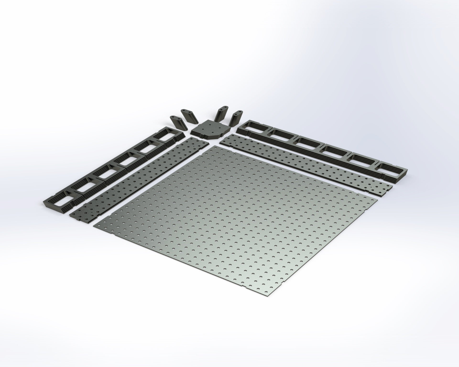 Bausatz Schweisstisch-/Lochtisch Lochplatte 1200x1200x150mm System 6x16mm
